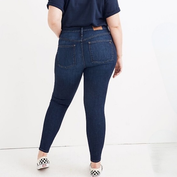 Madewell Plus 9" Mid-Rise Skinny Jeans in Hayes Wash: Button-Front Edition NWT - Picture 4 of 7